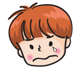 Gold hair boy sticker #14211042