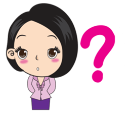 samornsri lady office 2 sticker #14211921