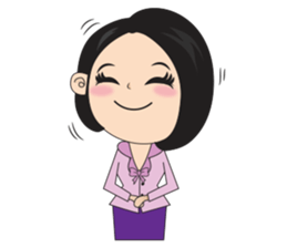 samornsri lady office 2 sticker #14211931
