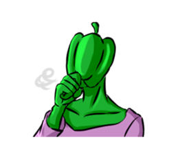 vegetable uncouth man 1 sticker #14212452