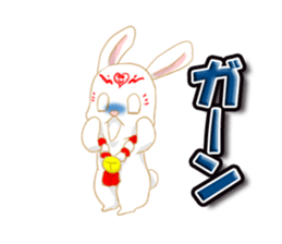 moon rabbit white sticker #14212749