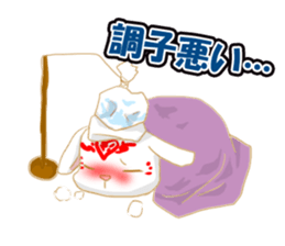 moon rabbit white sticker #14212777