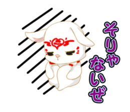 moon rabbit white sticker #14212781