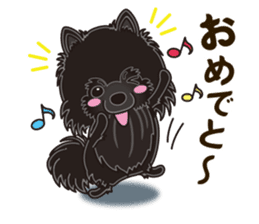 Black Pomeranian Birthday sticker #14213266