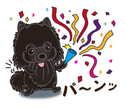 Black Pomeranian Birthday sticker #14213268