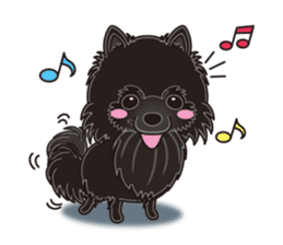 Black Pomeranian Birthday sticker #14213274