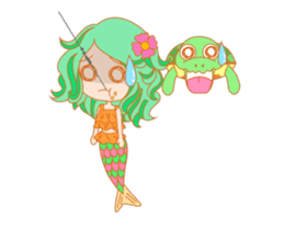 Mischievous mermaid sticker #14213521