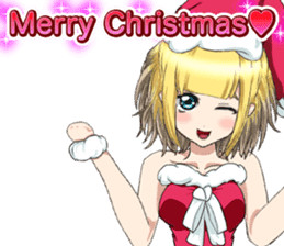 Lovely Santa Girl ~ Holy Night ~English sticker #14215750