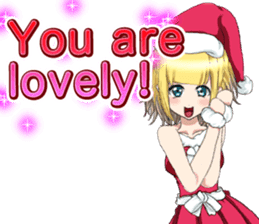 Lovely Santa Girl ~ Holy Night ~English sticker #14215758