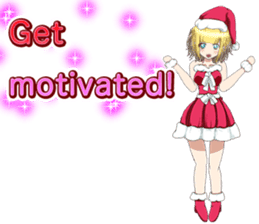 Lovely Santa Girl ~ Holy Night ~English sticker #14215760