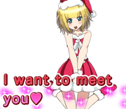 Lovely Santa Girl ~ Holy Night ~English sticker #14215762