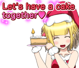 Lovely Santa Girl ~ Holy Night ~English sticker #14215770