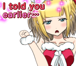 Lovely Santa Girl ~ Holy Night ~English sticker #14215778