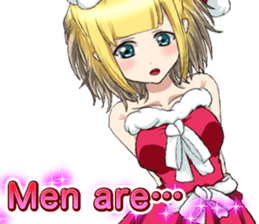 Lovely Santa Girl ~ Holy Night ~English sticker #14215782