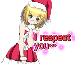 Lovely Santa Girl ~ Holy Night ~English sticker #14215784