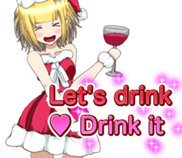 Lovely Santa Girl ~ Holy Night ~English sticker #14215786