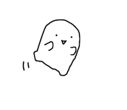 Soft cute ghosts sticker #14215911