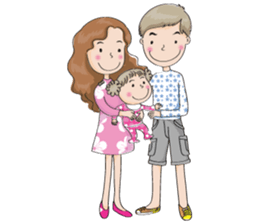 Happy lovely family sticker #14217100