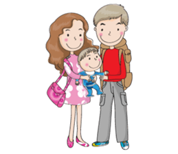 Happy lovely family sticker #14217102