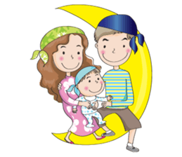 Happy lovely family sticker #14217103
