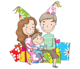 Happy lovely family sticker #14217105