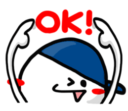 The reaction with the cute hat boy. sticker #14218314