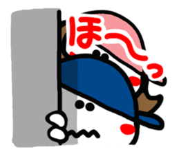 The reaction with the cute hat boy. sticker #14218330