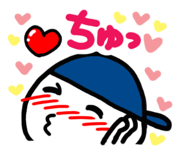 The reaction with the cute hat boy. sticker #14218337