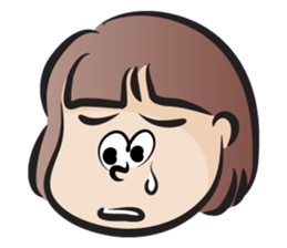 Short haired Naughty girl sticker #14219400