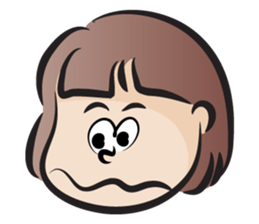 Short haired Naughty girl sticker #14219401