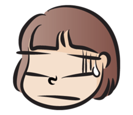 Short haired Naughty girl sticker #14219402