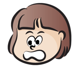 Short haired Naughty girl sticker #14219403