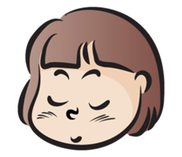Short haired Naughty girl sticker #14219404