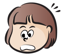 Short haired Naughty girl sticker #14219405