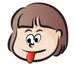 Short haired Naughty girl sticker #14219410