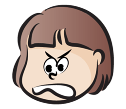 Short haired Naughty girl sticker #14219412