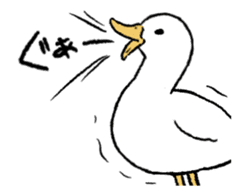 real duck in motion sticker #14219655