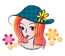Red hair Beauty sticker #14219869