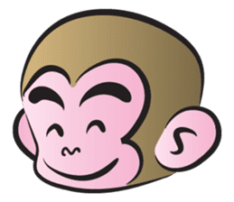 monkey face sticker #14220414