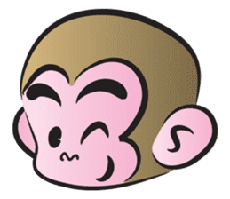 monkey face sticker #14220416