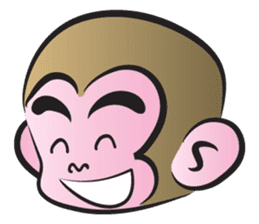 monkey face sticker #14220417