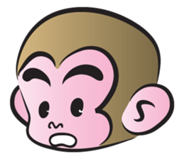 monkey face sticker #14220418