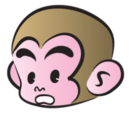 monkey face sticker #14220418