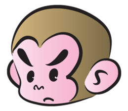 monkey face sticker #14220423