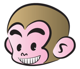 monkey face sticker #14220427
