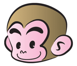 monkey face sticker #14220428