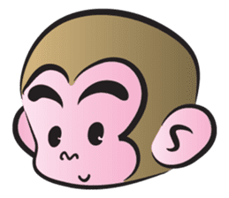 monkey face sticker #14220429