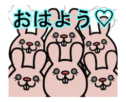 A moving!pink rabbit. sticker #14220560