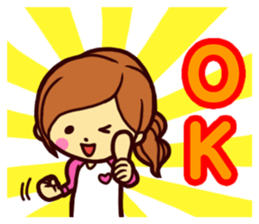 Excited female toque sticker #14220987