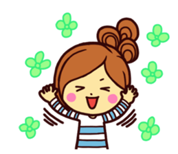 Excited female toque sticker #14221004